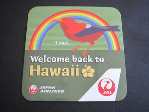 JAL■日本航空■Welcome back to Hawaii■イイヴィ■Iiwi■ベニハワイミツスイ■JAPAN AIRLINES■公式ステッカー