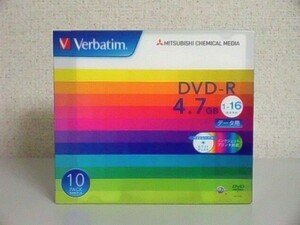 未使用品 Verbatim バーベイタム (三菱ケミカルメディア) データ用DVD-R 5mmケース入 4.7GB 10枚パック DHR47JP10V1 送料無料