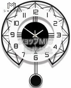 壁掛け 振り子 掛け時計 アンティーク おしゃれ インテリア 見やすい レトロ ブラック ホワイト リビング かっこいい 時計