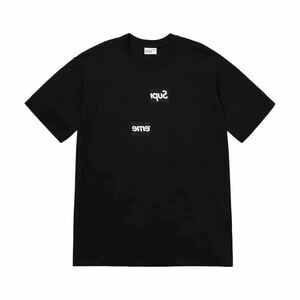  【新品】 18FW Supreme / Comme des Garons SHIRT Split Box Logo Tee ブラック　Lサイズ　ギャルソン ボックス ロゴ Tシャツ