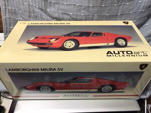 【極美品】 【送料無料】 Auto art Millennium　1/18 Lamborghini Miura SV ランボルギーニ・ミウラ SV　赤　レッド　ダイキャストモデル