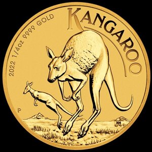 [保証書・カプセル付き] 2022年 (新品) オーストラリア「カンガルー」純金 1/4オンス 金貨