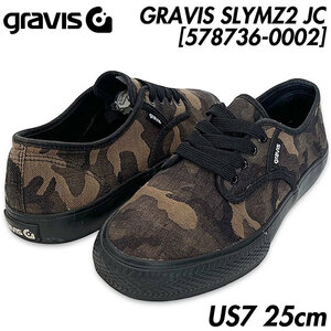 国内正規品■GRAVIS (グラビス) SLYMZ2 JC スリムズ2 デッキシューズ スニーカー 迷彩柄 カモOLIVE US7 25㎝[578736-0002]オーセンティック