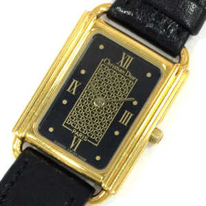 1円 クリスチャンディオール 腕時計 58.122.2 スクエア クォーツ レディース 純正ベルト Christian Dior