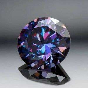 ラボ インペリアルパープルダイヤモンド 1ct ラウンドカット 宝石 輝き 高品質 宝石シリーズ ラウンド形状 モアッサナイト 証明書付 C726