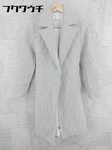■ M-PREMIER エムプルミエ ウエストリボン 長袖 コート サイズ34 グレー レディース