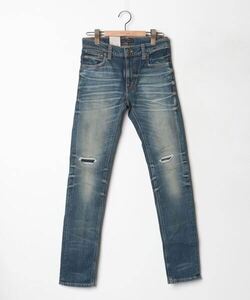 「Nudie Jeans」 ダメージ加工デニムパンツ 28inch ブルー メンズ