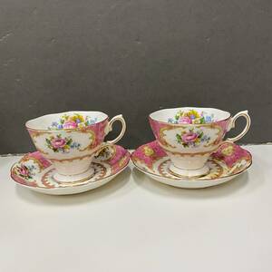 【2客セット】ROYAL ALBERT ロイヤルアルバートソーサー カップ ペア 花柄 ティーカップ フラワー 英国 セット コーヒーカップ /1140