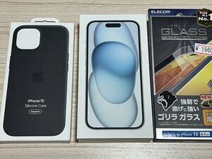 iPhone 15 512GB ブルー SIMフリー [MTMX3J/A]【新品未開封】Appleショップ購入品　純正シリコーンケース、フィルム付き