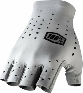 Lサイズ - グレー - 100% Sling Short Finger 自転車用 グローブ