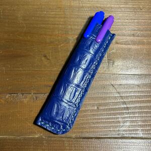 DHA ハンドメイド レザー 革 ペンケース 手縫い ボールペン 万年筆 38
