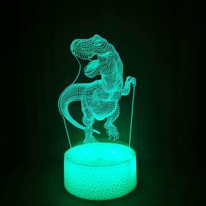 お家のイルミネーション！ナイトライト22 恐竜 立体的 キッズ リモコン付16色 3Dインテリアライト