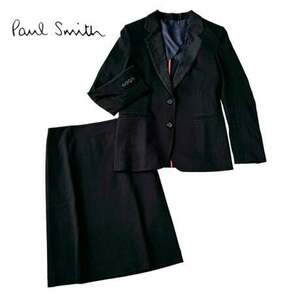 NC968さ@ Paul Smith 美品 ドレスジャケット セットアップ ジャケット スカート レディース サイズ40/L ブラック 黒 　1.4