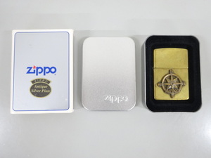 1997年製 ZIPPO ジッポ Marlboro ADVENTURE TEAM マルボロ アドベンチャーチーム コンパス メタル貼り ゴールド ライター USA