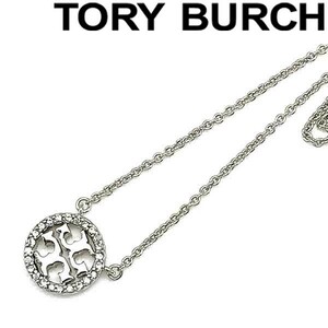 TORY BURCH トリーバーチ クリスタルロゴ ネックレスシルバー 53420-042