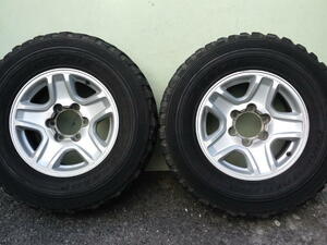 LAND CRUISER PRADO 95前期ランクルプラド純正アルミ +15 6H139.7 265/70R16 DUNLOP GRANDTREK MT2ダンロップグラントレック HILUXサーフFJ