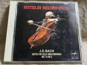 VICC-2026 初期メロディア J.S.バッハ：無伴奏チェロ組曲 第2番／第5番 ロストロポーヴィチ 日本盤
