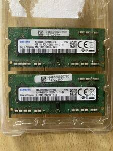 SAMSUNG 1Rx8 PC3L-12800S 4GB 2枚で 8GB DDR3L ノートPC用 メモリ 204ピン DDR3L-1600 4GB 2枚で 8GB DDR3L LAPTOP RAM