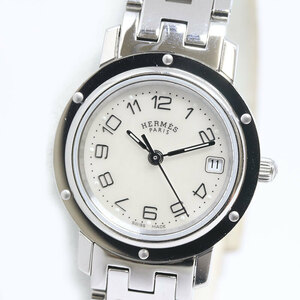 HERMES エルメス クリッパー ホワイトシェル CL4.210 レディース クオーツ 腕時計 (質屋 藤千商店)