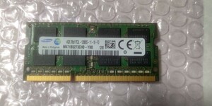 SAMSUNG ノートパソコン用メモリ DDR3　PC3L- 12800S 4GB 中古品