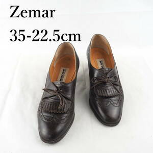 LK7711*Zemar*レディースパンプス*35-22.5cm*茶