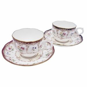 ▲【Noritake/ノリタケ】JOLI PETALE/ジョリペタル デミタスカップ ティーカップ＆ソーサー 2客 カラー/ブルー系 レッド系 食器★