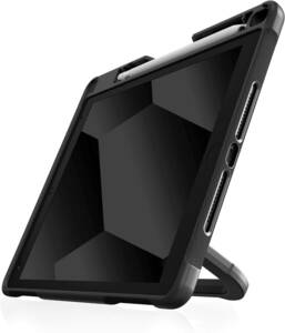 STM Goods Dux Swivel Rugged iPad第9/8/7世代ケース、360°回転可能な調節可能スタンド、伸縮性ハンドストラップ、Apple Pencil収納、