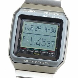 【1円/レア♪】カシオ CASIO データバンク DATA BANK タッチパネル ウォッチ 腕時計 VDB-1000 クォ－ツ SS 1991年発売 初期モデル 動作品