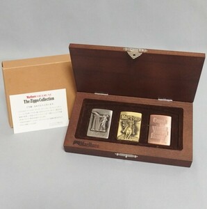 未使用★ZIPPO Marlboro Medium Collection 1999年製 懸賞 3点セット 木箱入り マルボロ ミディアム コレクション ライター ジッポー★