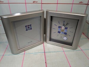 置き時計 pierre cardin ピエール カルダン フォトフレーム 写真立て セイコープレシジョン 可動　レターパックプラス