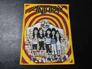 ANTHRAX 刺繍パッチ ワッペン state of euphoria アンスラックス 黄枠 / slayer metallica dark angel megadeth exodus testament s.o.d.