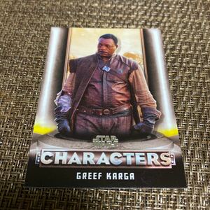 topps スターウォーズ　マンダロリアン　シーズン1トレカ C-5 GREEF KARGA CHARACTERS STARWARS the MANDALORIAN