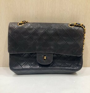 【76】1円～ CHANEL シャネル マトラッセ ラムスキン レザー ブランド ショルダーバッグ ヴィンテージ品 金具無し ジャンク