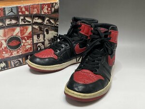 ヴィンテージ NIKE 94年製 復刻 エアジョーダン1 BRED スニーカー US9 JP27cm メンズ 130207-061 レッド&ブラック 940911 質屋の質セブン