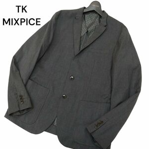 TK MIXPICE タケオキクチ 通年 背抜き 2B テーラード ジャケット Sz.XL　メンズ グレー 大きいサイズ　C4T02067_3#O