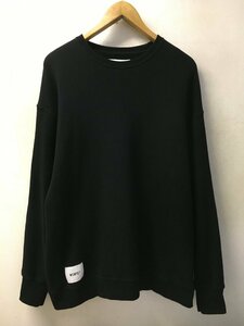 ◆WTAPS ダブルタップス 22AW SWEAT TRAINER 222ATDT-CSM08 スウェット 黒 サイズ　X03　(L)