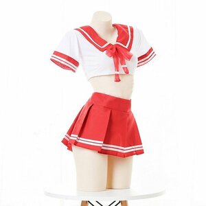 LRM580 コスプレ衣装 超セクシー 悩殺 セーラー服【トップス・スカート・ショーツ3点セット】 学生服 ミニスカート ナイトウェア