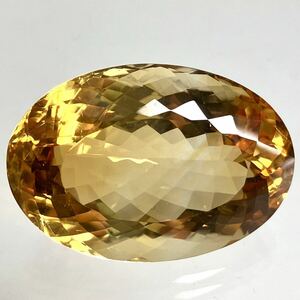 大粒!!35.6ctUP!!●天然シトリン35.626ct●m 約26.4×18.4mm ルース 裸石 宝石 ジュエリー クォーツ 黄水晶 jewelry citrine DA0/DA0 テEA5