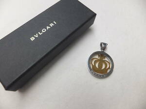 BVLGARI（ブルガリ）　K18/SS コンビ　750刻印　トンド クラウン　王冠　ペンダントトップ　 チャーム　ネックレス・チョーカー用　即決