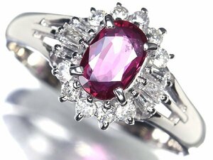 OV11584S【1円～】新品仕上【RK宝石】《Ruby》ジュエリーマキ 極上ルビー 0.52ct 極上ダイヤモンド Pt850 高級リング ダイヤ