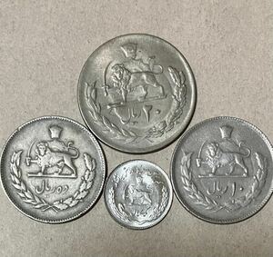 イラン　硬貨　まとめ　4枚　外国コインまとめ売り　イランコイン　リヤル