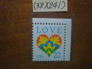 (38)(241) アメリカ　22C・LOVE切手　未使用美品