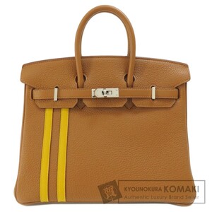 HERMES エルメス バーキンオフィシエ ゴールド シルバー金具 ハンドバッグ トゴ レディース 中古