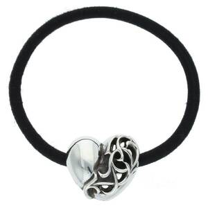 クロムハーツ Chrome Hearts HAIRBAND/ハートボタンヘアゴム シルバーコンチョ 中古 SS07