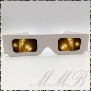 Rainbow Prism 3d Glasses 夜景 眼鏡 ロマンチックイルミネーショングラス メガネ 花火めがね (スマイリースター) 【送料無料】