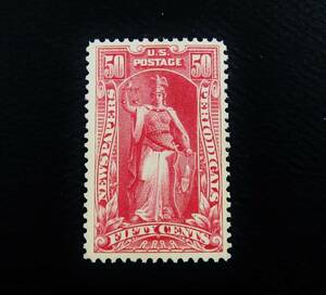 アメリカ　1895年　５０セント　未使用切手　Mint OG LH 新品同様