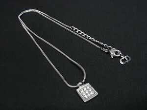 1円 ■極美品■ ChristianDior クリスチャンディオール トロッター ネックレス ペンダント アクセサリー レディース ブルー系 AW7390