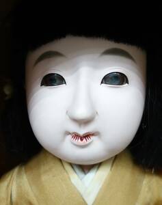 伝統工芸　工芸美術　時代 ＊梅月作　銘 在銘＊大型　特大　72cm 市松人形　日本人形　着せ替え人形　東人形　京人形　いちまさん ＊木製箱