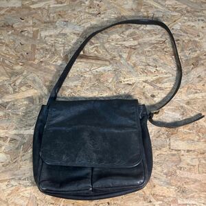 1円〜/LOEWE/ロエベ/ショルダーバッグ/レザー/本革/ブラック/レディース/中古