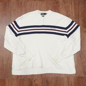 90s ralphlauren polo tennis ハーフジップ　XXL/ラルフローレン　ポロ　テニス　スウェット